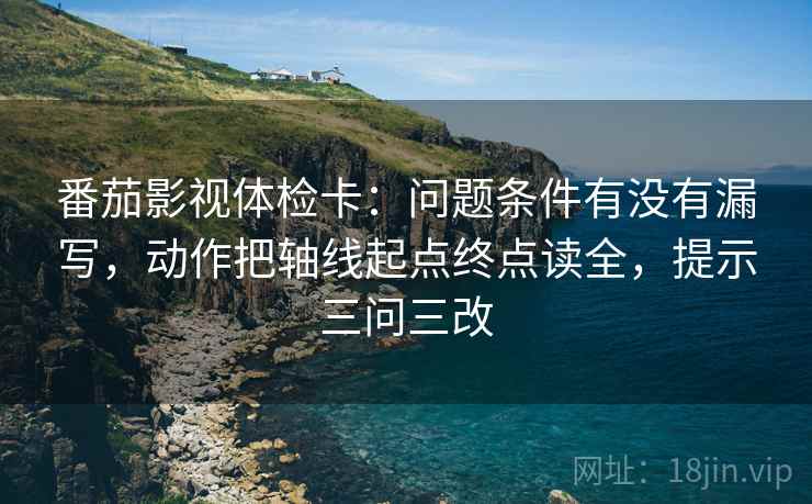 番茄影视体检卡：问题条件有没有漏写，动作把轴线起点终点读全，提示三问三改